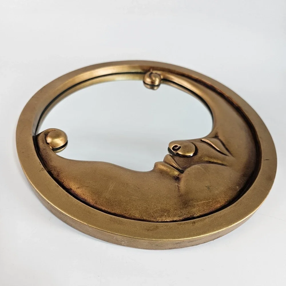 Vtg Celestial Moon Mirror 9.5